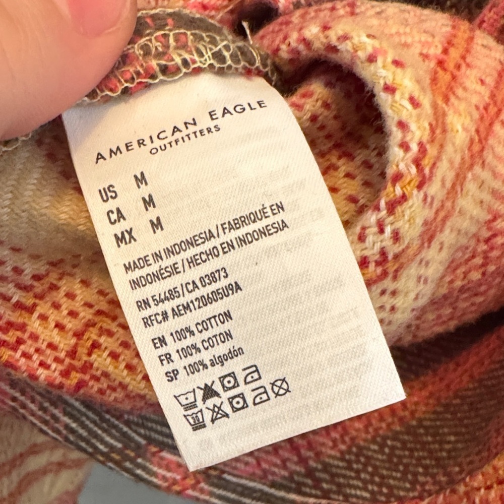 American Eagle Outfitters Multicolor Plaid Shirt - Picture 4 of 5